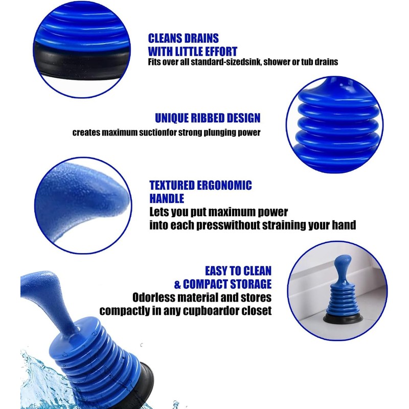 1 Pcs Sink Plunger, Toilet Plungers for Unblocking Drains –