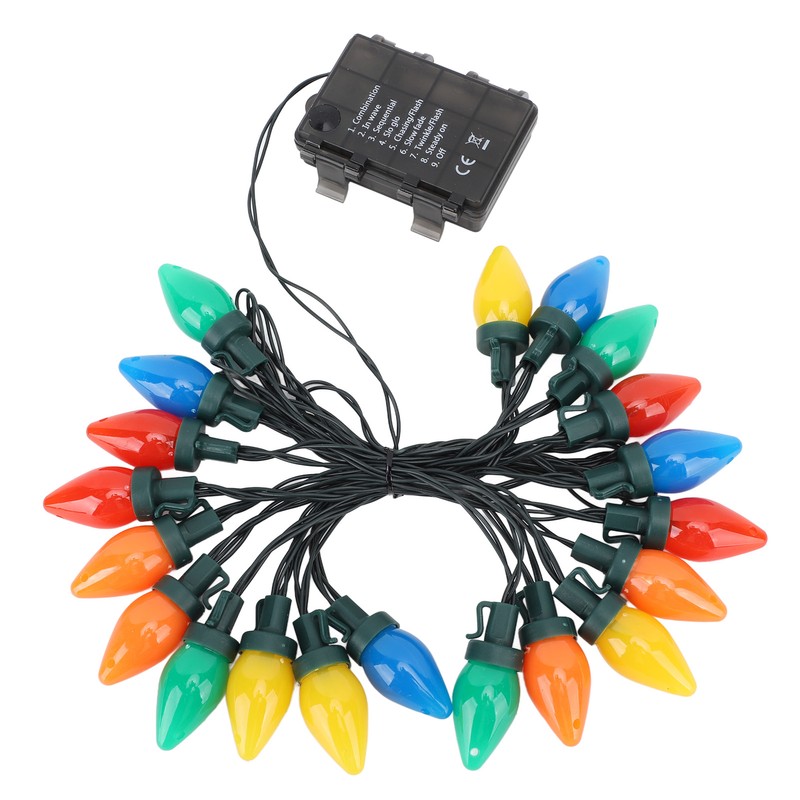 C9 LED Christmas String Lights 16.4ft 20 LED Waterproof C9