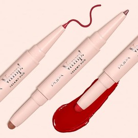 Vamp! Creamy Duo Contouring Lip Pencil and Shiny Lipstick - 008 Vintage Rose by Pupa Milano for Women - 0.035 oz Makeup