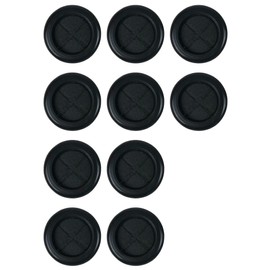 10 rubber plugs for diameter 32 mm drill holes with cable guide | passage grommet body plug sealing plugs | for machines, housings, cars, trucks etc.