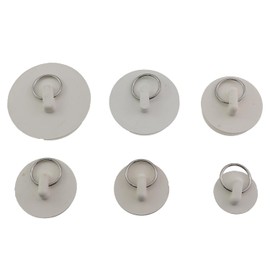 MDXing 6PCS White Rubber Wash Basin Bathtub Stoppers 6 Sizes Sink Plugs Kitchen Drain Plug Suitable for Drains Bathtubs Laundry Sink