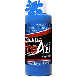 ProAiir Face and Body Painting Makeup - 4oz (120ml) Fluorescent Blue