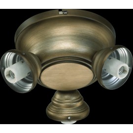 Quorum 2383-9022 Traditional Three Light Fan Light Kit from Salon Collection in Bronze/Dark Finish,