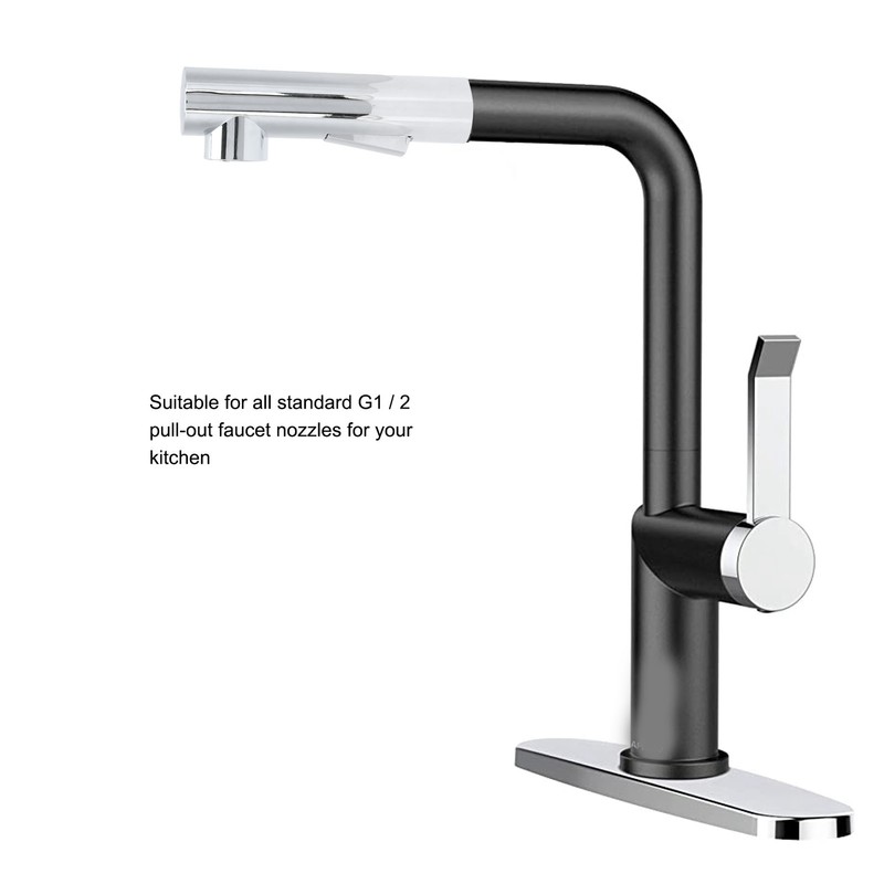 G1/2 Pull Out Faucet Spray Shower Head Kitchen Bathroom Sink