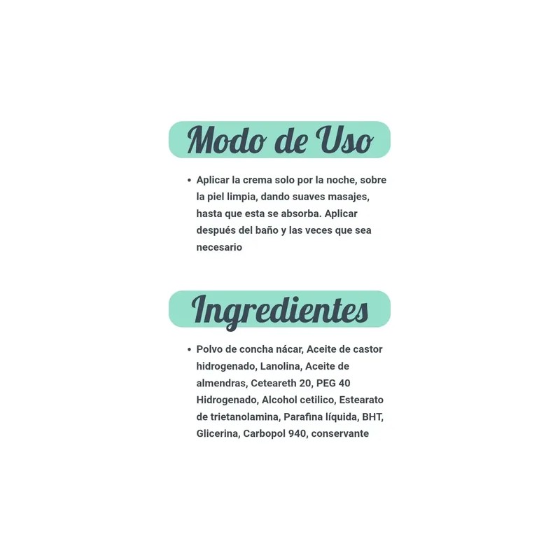 Crema De Concha Nácar
