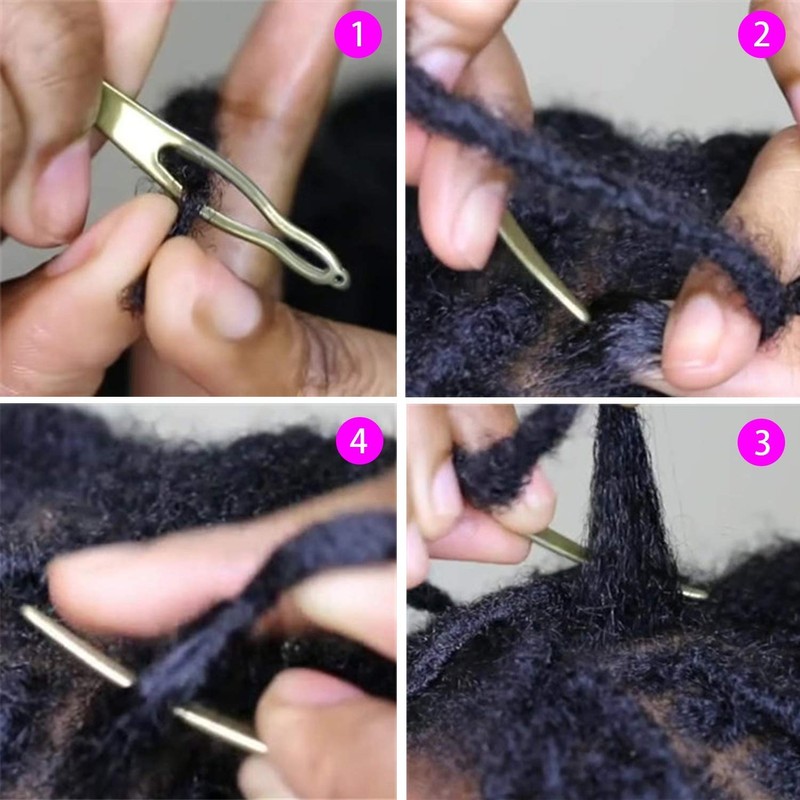 4 Pieces Sisterlock Retighten Tool, Dreadlock Tool for Hair, Dreadlock