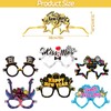 DPKOW 23pcs 2025 New Year's Eve Glasses Hats, Multicolored New