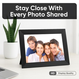 10.1 Inch WiFi Digital Picture Frame, 1280×800 HD IPS Touch Screen, 16 GB Memory, Auto‑Rotate, Wall‑Mountable