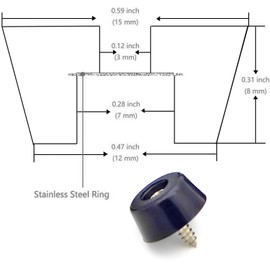 30 PCS Cutting Board Rubber feet (0.59” x 0.31”) with 304 Stainless Steel Screw and Washer, Non Slip Round Rubber Feet pad for Furniture, Electronics and Kitchen Appliances