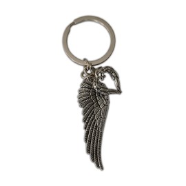 Angel Wing with Heart Keyring Exquisite Beautiful Unisex Charm Keychain For Luck and Protection
