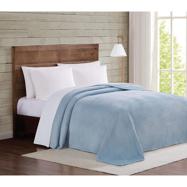 Truly Soft Everyday Truly Soft Velvet Plush Blanket, King, Light