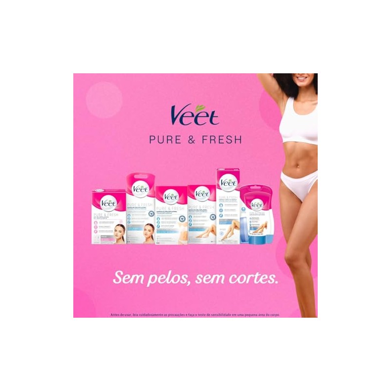 Veet Pure & Fresh, Bandas de Cera Depilatoria, Axilas y