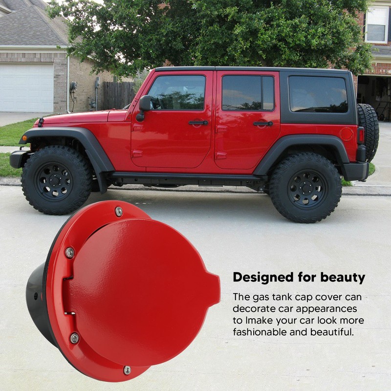 Fuel Tank Cap Red Gas Cap Cover with Red Powder