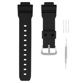 unilabo 71606395 Resin Watch Band Compatible for Casio 3232 DW-9051 DW-9052 DW-004C DW-6900 GW-6900 G-2200 G-2210 16mmx 26mm Strap Replacement for men and women wirst watchband, Black