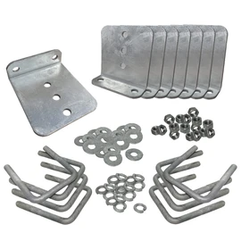 8 Pack 6" Galvanized L-Type Bunk Bracket Kit for Boat Trailer, fits 3x3 Cross Members, Heavy Duty (8 Pack)