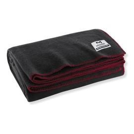 M MCGUIRE GEAR Heavy Duty Wool Blanket, Survival, Emergency, and First Aid Use – Mil-Spec, Fire Retardant, Durable Outdoor Wool Blankets for Camping. - Black, (64 x 90 inches)
