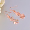CiNily Opal Dangle Drop Earrings Hypoallergenic Rose Gold Plated Flower