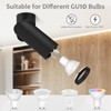 KYOTECH Set of 2 Surface-Mounted Spotlights, Black, Swivelling Surface-Mounted Spotlight