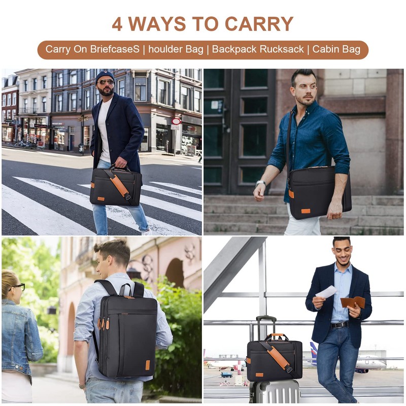 Estarer Convertible Laptop Messenger Bag 17-17.3 Inch Mens Computer Bag