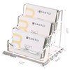 SANRUI Clear Acrylic Business Card Holder 3 Tier with 3