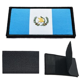 3Pcs Guatemala Guatemalan Flag Patch 2x3 Inch, Hook Loop Tactical Embroidered Armband Country Flag Patches for Backpack Hat Vest Jacket.