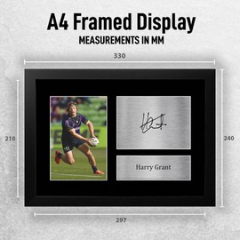 HWC Trading Harry Grant Melbourne Storm Gifts Printed Signed Autograph Picture for Rugby League Fans - A4 Framed