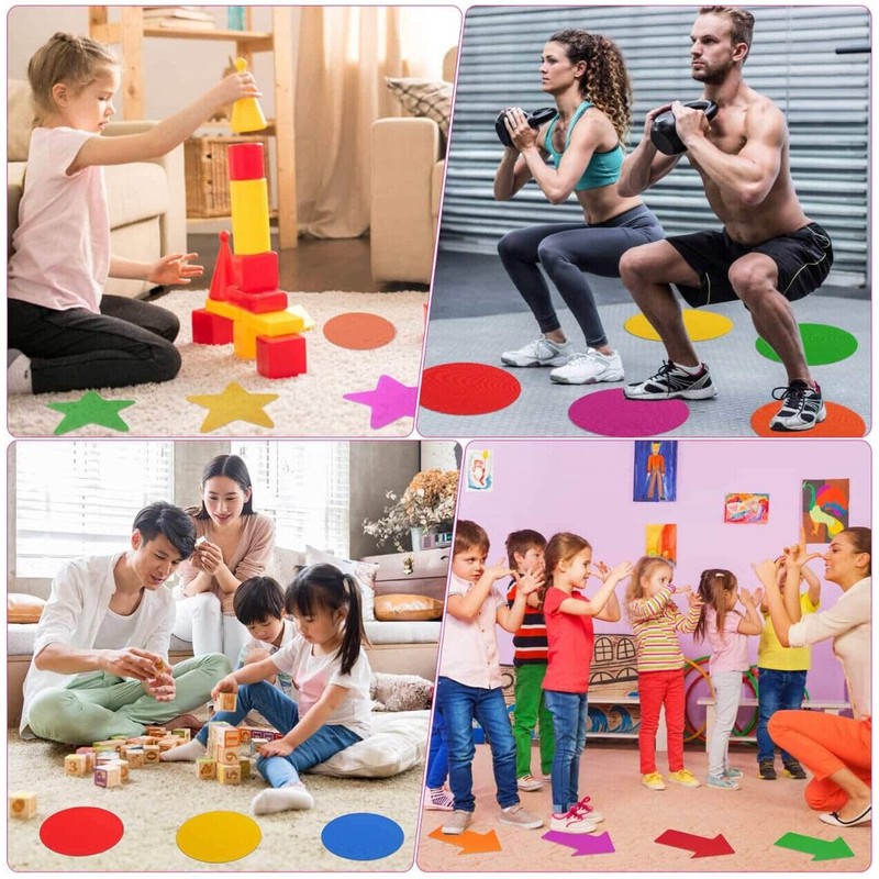 30x Carpet Markers Multi-Color Spot Markers Sit Dot Circle for