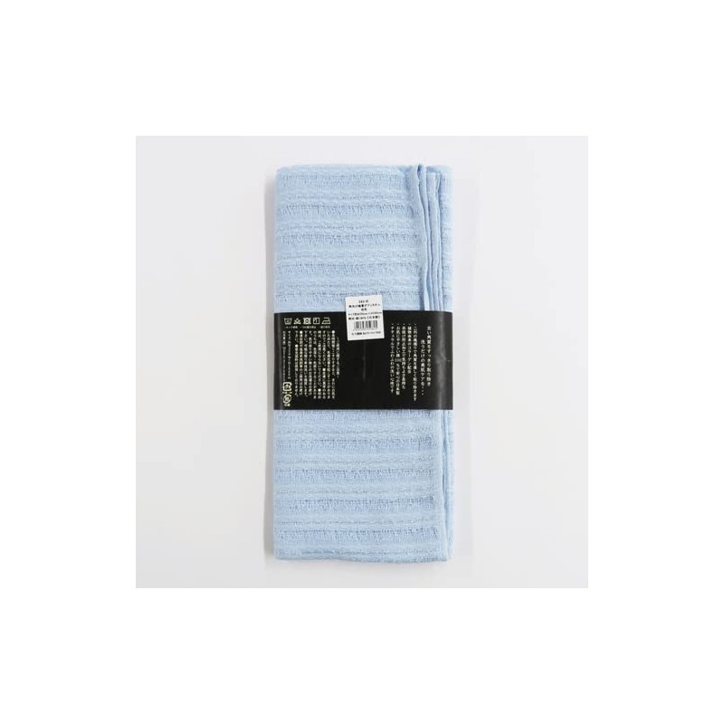 Onsen Body Wash Towel, Infused with Plant-Based Collagen, Light Blue,