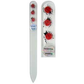 Brajek 82SYP101 Nail File, Glass Hand Painted 5.5 inches (14 cm), Czech Republic, Ladybug, Small