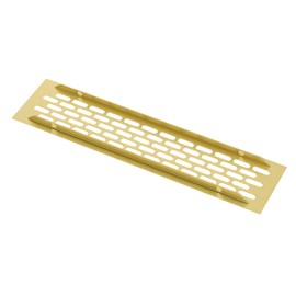 sossai® Alucratis Aluminium Ventilation Grille (1 Piece) Rectangular Dimensions: 24.5 x 6 cm Colour: Gold Powder Coated