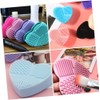 6piezas Alfombrilla Limpiadora De Brochas De Maquillaje Silicona Para Lavar