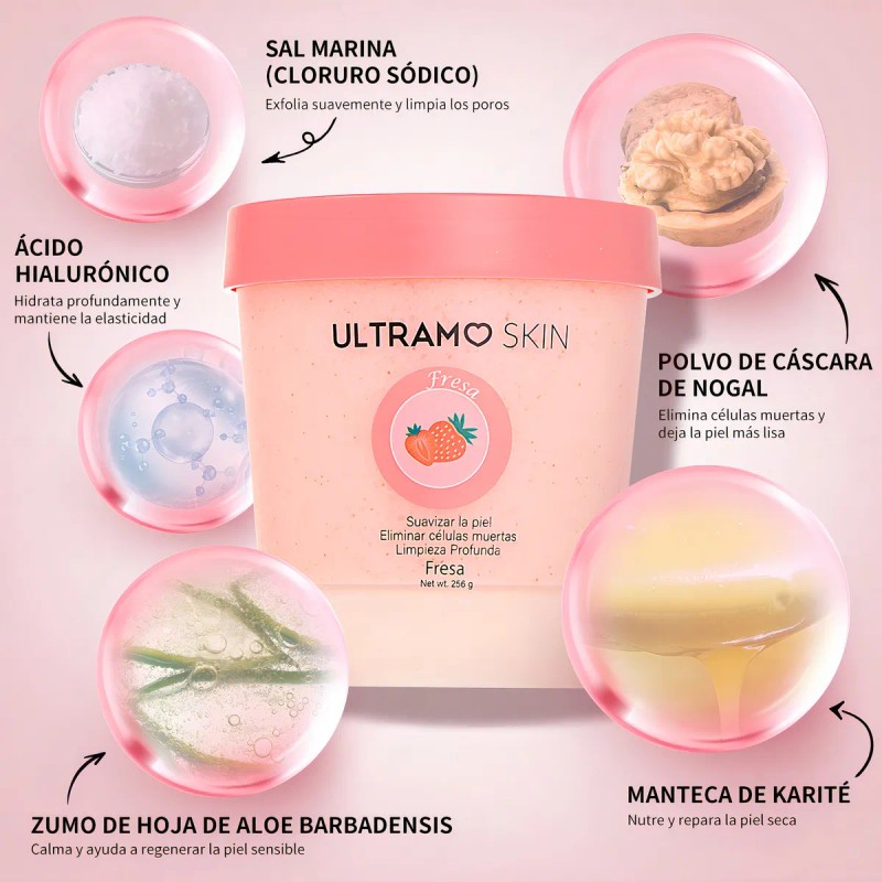 Exfoliante Corporal Ultramo Fresa 256g