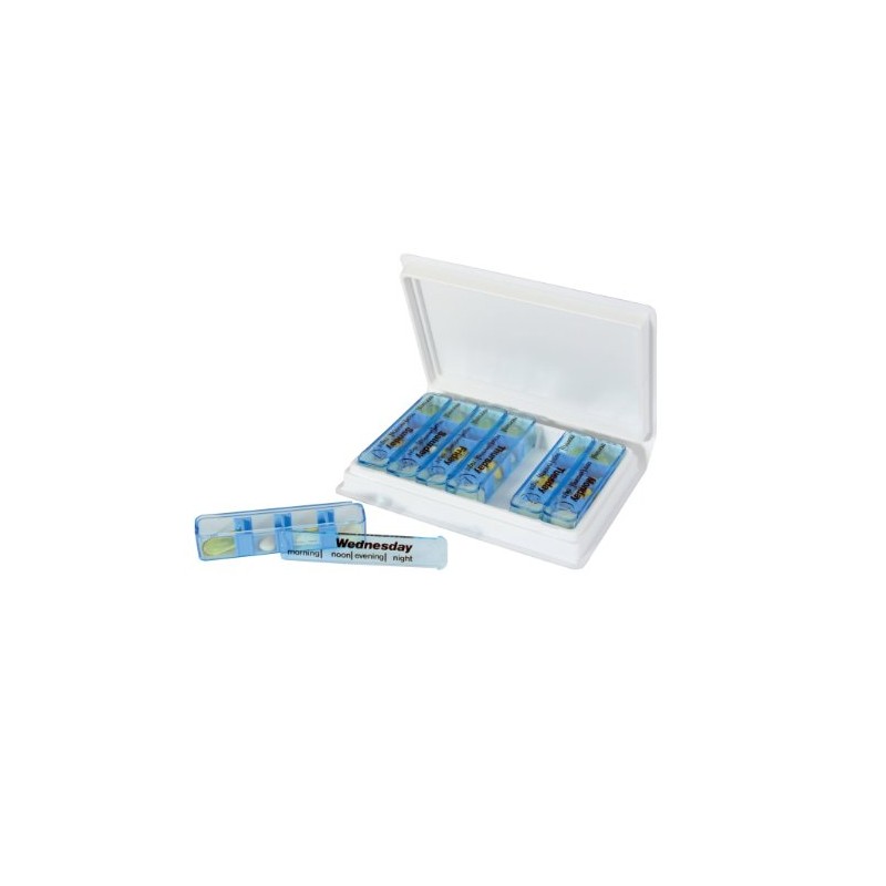 Homecraft Medi-Dispenser, 7 Day Pill Organiser, Labeled Pill Container with