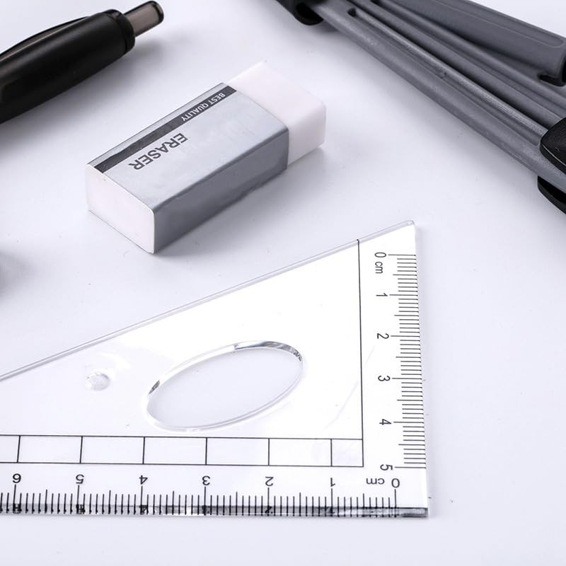 8-Piece Geometry Set Compass Geometry Kit Including Protractor Compass Pencil