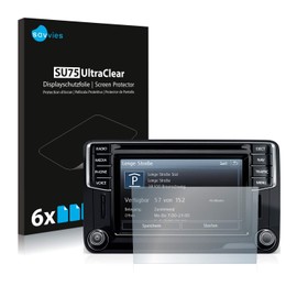 Savvies Pack of 6 Screen Protectors Compatible with Volkswagen Amarok Discover Media 6.5 Inch 2015 Screen Protector Film Ultra Transparent