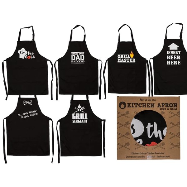BLUECHOLON Original Kitchen Apron with Funny Sayings, 80 x 60