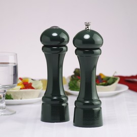 Chef Specialties 8 Inch Windsor Pepper Mill and Salt Shaker Set - Forest Green