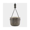 East of India: Boxed Rustic Planter - Black Wash