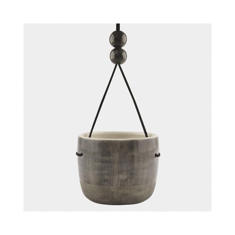 East of India: Boxed Rustic Planter - Black Wash