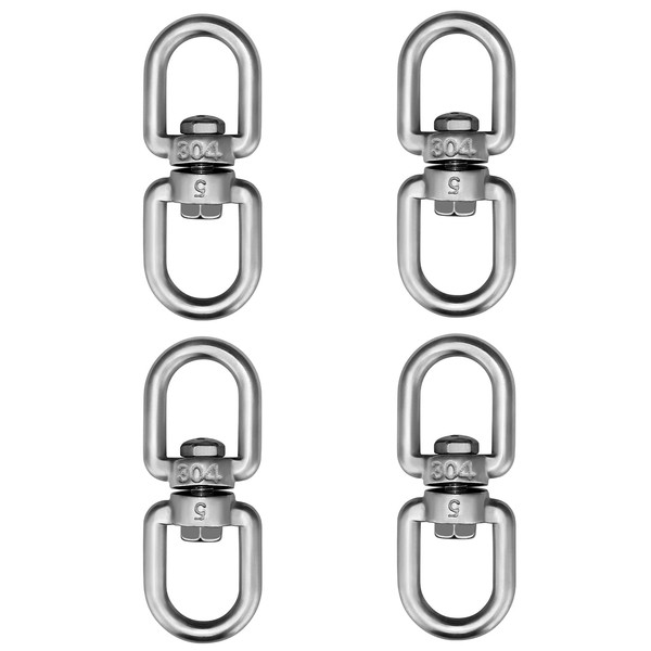 luvtree 4PCS M5 Stainless Steel Universal Swivel Eye Hook –Multi-Purpose