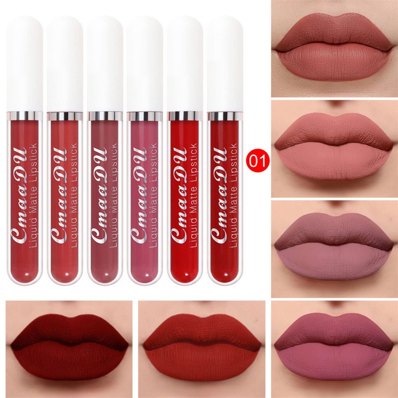 Matte Liquid Lipstick, No Stains, Natural Ingredients, Lip Gloss Set
