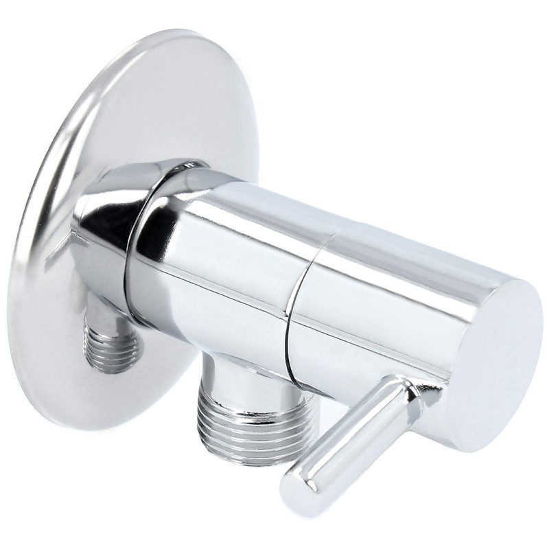 Designer Angle Valve with Ceramic Head and Rosette DN10 1/2