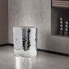 WDHODEC Silver Mirror Mosaic Trash Can (9.8" Tall) | Narrow