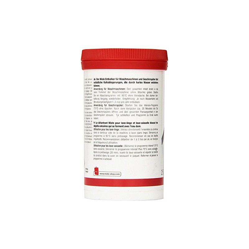 Miele Care Descaler Powder to clean and sanitize Washers, 09043380