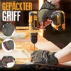 HANDLANDY Fingerless Work Gloves for Men, Padded Mechanics Gloves, Grip
