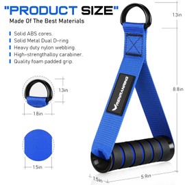 RENRANRING Gym Exercise Handles, Replacement Handle Attachments for Cable Machine Pulleys, Resistance Band and Strength Trainer, Pull Down Workout Accessories, Home Gym Add On Equipment