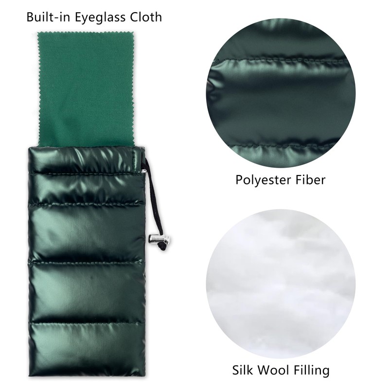 Face Shadow Super Soft Glasses Case with Cleaning Cloth Eyeglasses