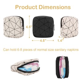 Desing Wish 2 Pcs Makeup Bag Small Sanitary Napkin Storage Bags Women Girls Period Bag Feminine Period Pouch Portable Small Items Storage Pouch Travel School Cosmetic Organizer for Teen Ladies Gifts