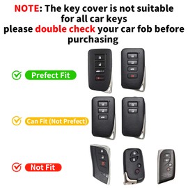 Key Fob Cover for Lexus, Silicone Key Protector Compatible with 2013-2023 Lexus RX ES GS LS NX RS GX LX RC LC 350 Key Shell Case Holder 4 Button Glow in The Dark Keychain Black+ Glow Blue 2PCS