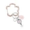 FLOWERING GKH0009-PG Flower Ring Carabiner (with Reel) (Pink Gold), multicolor